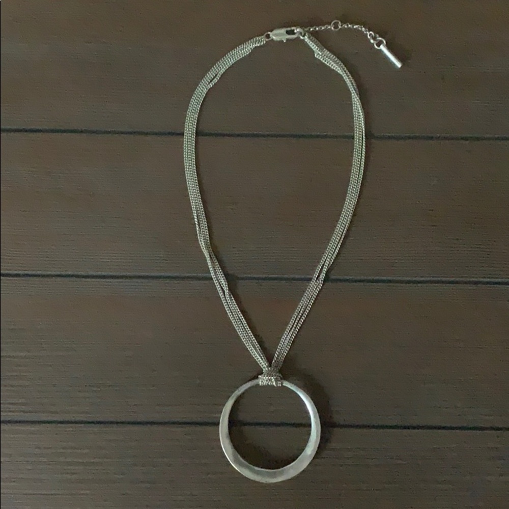 Kenneth Cole Silver Single Ring Statement Necklace - image 2